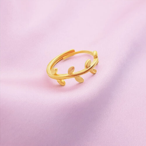 gold leaf finger rings