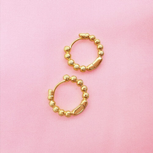 Golden round hoops