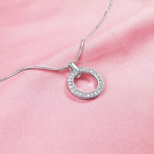 round silver pendant