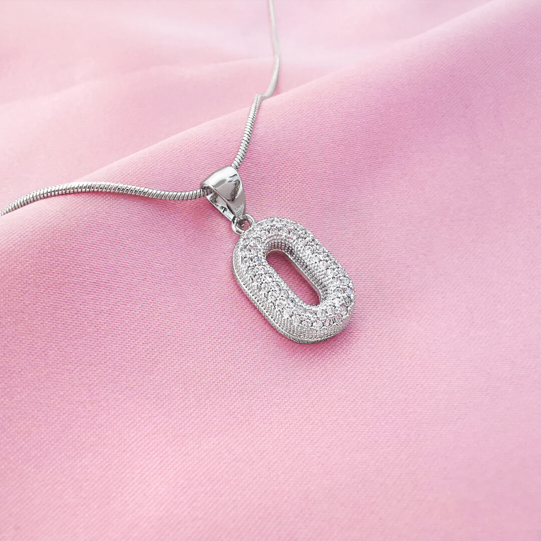 Oval silver pendant