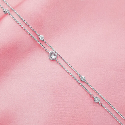 Anklet silver zircon stones